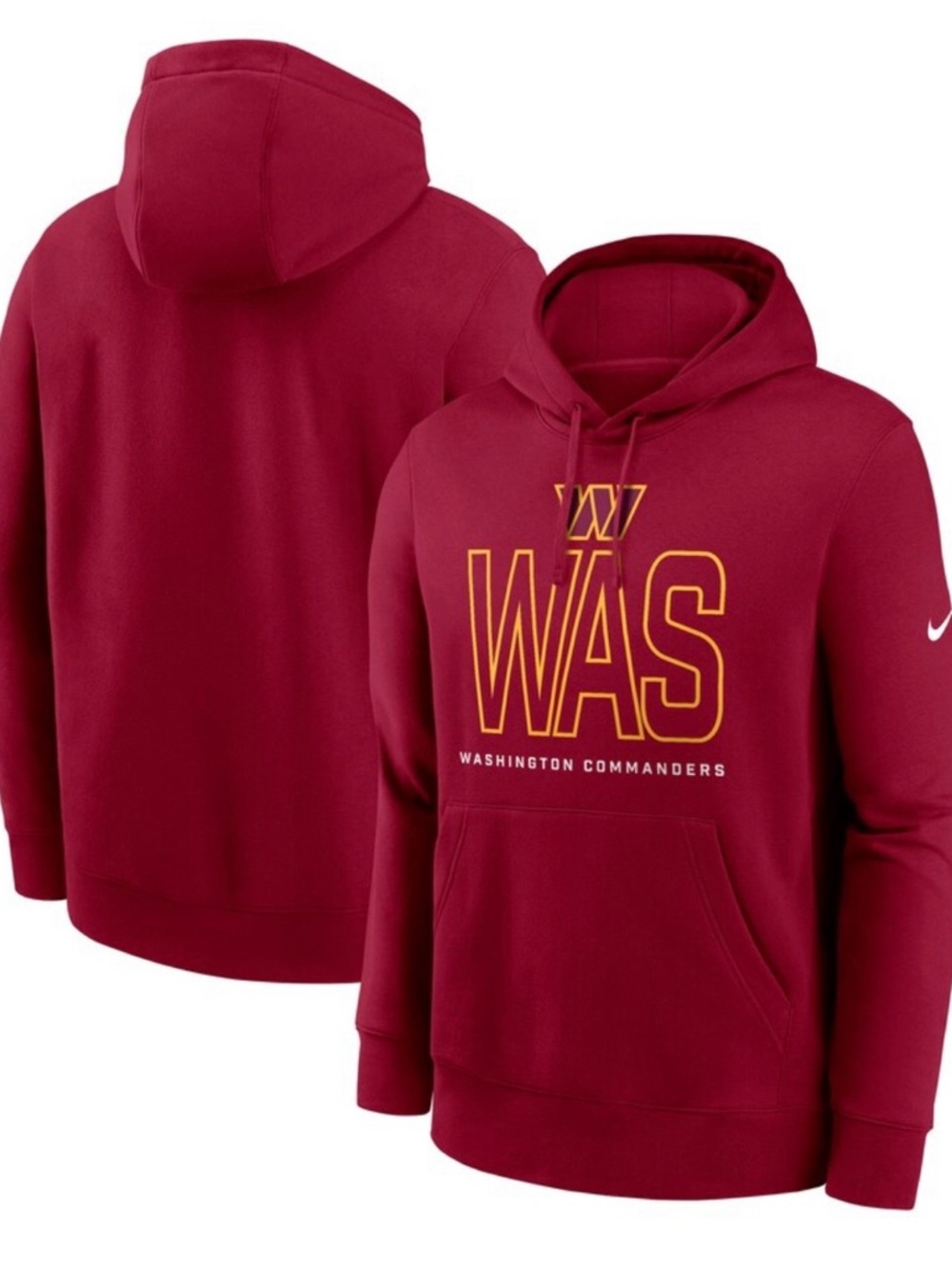 Nike Washington Commanders Hoodie NWT Burgundy NFL Pullover Large